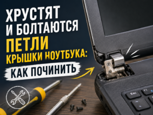 Хрустят и болтаются петли крышки ноутбука: как починить