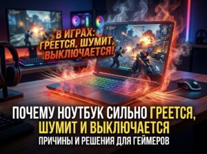 Почему ноутбук сильно греется, шумит и выключается в играх
