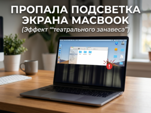 Пропала подсветка экрана MacBook (эффект "театрального занавеса")